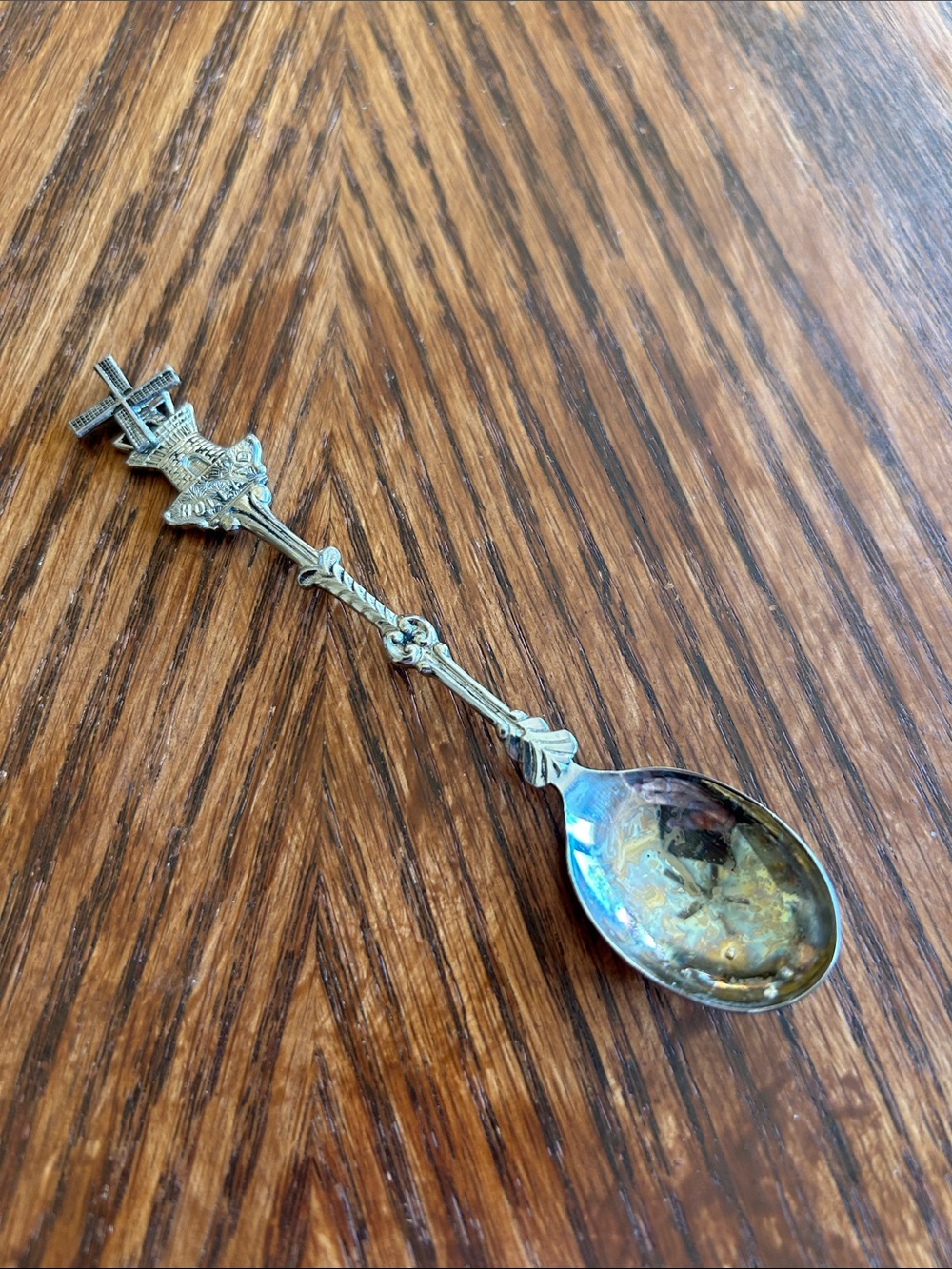Vintage Holland Windmill Moving Mechanical Blades Souvenir Spoon